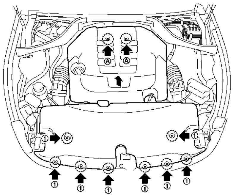 INFINITI Q70 (2015) - POINTS DE VERIFICATION DU COMPARTIMENT MOTEUR - 1