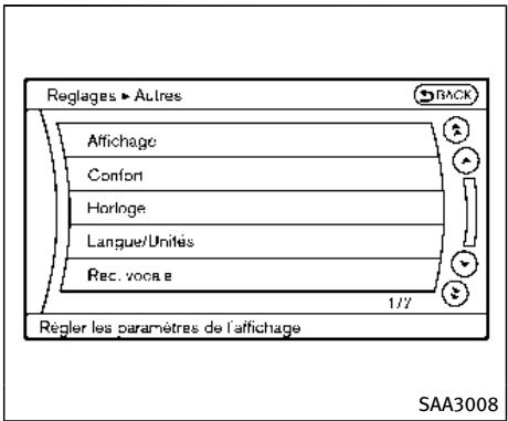 INFINITI Q70 (2015) - Réglages Aide de Conduite (si le vehicule en est équipé) - 1