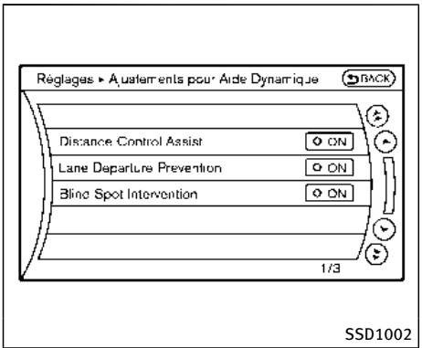 INFINITI Q70 (2015) - Comment activer/désactiver le système BSI - 1