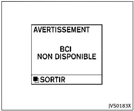INFINITI Q70 (2015) - Comment activer/désactiver le système BCI - 4