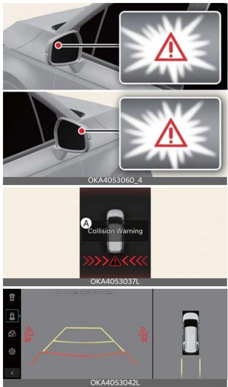 KIA Carnival (2025) - Fonctionnement de l'Assistance à l'évitement de collision transversale arrière - 1