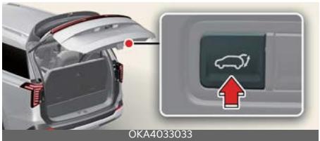 KIA Carnival (2025) - Bouton d'ouverture/de fermeture du hayon électrique (à l'intérieur du hayon électrique) - 1