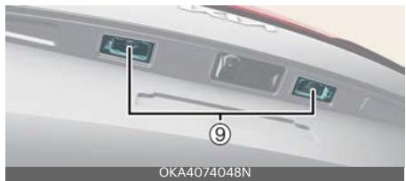 KIA Carnival (2025) - Position d'ampoule de feu (arrière) - 4