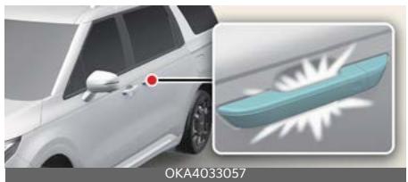 KIA Carnival (2025) - Voyant de la poignée de porte (selon l'équipement) - 1