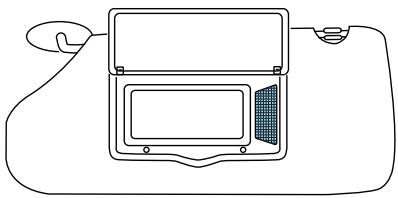 Lincoln MKZ (2012) - MIROIR DE COURTOISIE ÉCLAIRÉ SUR PARE-SOLEIL - 1