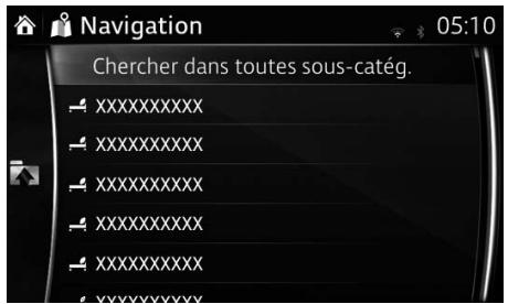 MAZDA MX-5 (2018-2023) Système de navigation - Recherche d'un POI (Point d'intérêt) par catégories - 5