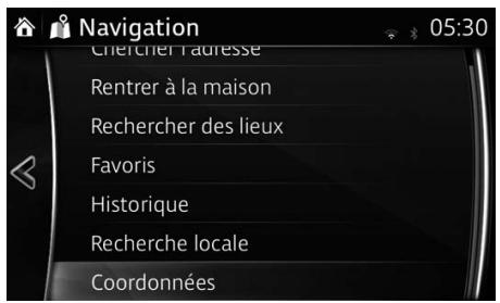 MAZDA MX-5 (2018-2023) Système de navigation - Saisissez les coordonnées de la destination - 1