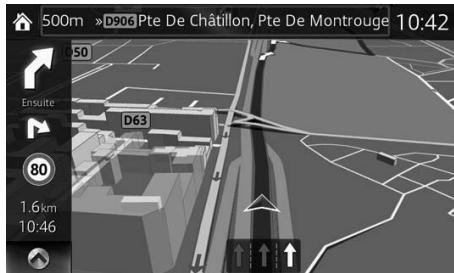 MAZDA MX-5 (2018-2023) Système de navigation - Prévisualisation du virage et de la rue suivante - 1