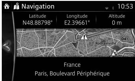 MAZDA MX-5 (2018-2023) Système de navigation - Vérifications des détails sur la localisation actuelle (Où suis-je ?) - 1