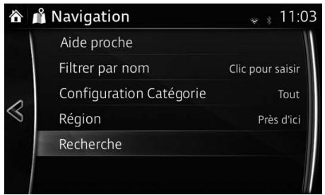 MAZDA MX-5 (2018-2023) Système de navigation - Recherche d'un POI (Point d'intérêt) par catégories - 6