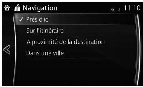 MAZDA MX-5 (2018-2023) Système de navigation - Recherche d'un POI (Point d'intérêt) par nom - 1