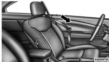 Chrysler 200 Cabriolet (2013) - Directives d'utilisation de la ceinture à trois points d'ancrage - 1