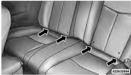 Chrysler 200 Cabriolet (2013) - Emplacement des ancrages LATCH - 2