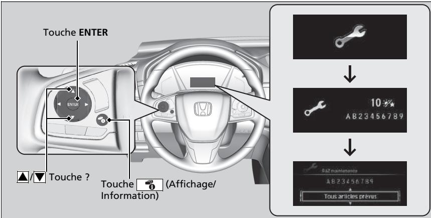 Honda CR-V 5 (2017-2020) - Réinitialisation de l'affichage - 1