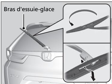 Honda CR-V 5 (2017-2020) - Remplacement du caoutchouc des balais d'essuie-glace arrière - 1