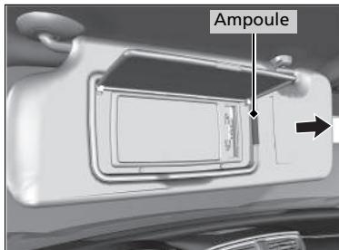 Honda CR-V 5 (2017-2020) - Ampoules de miroirs de courtoisie\* - 2