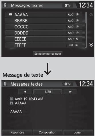 Honda CR-V 5 (2017-2020) - Affichage des messages\*, \*1 - 1