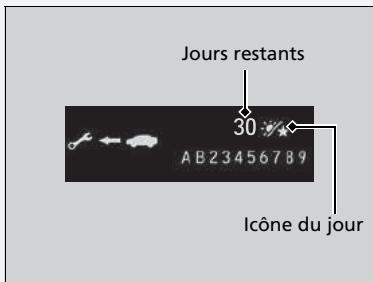 Honda CR-V 5 (2017-2020) - »Affichage des informations de rappel d'entretien - 1