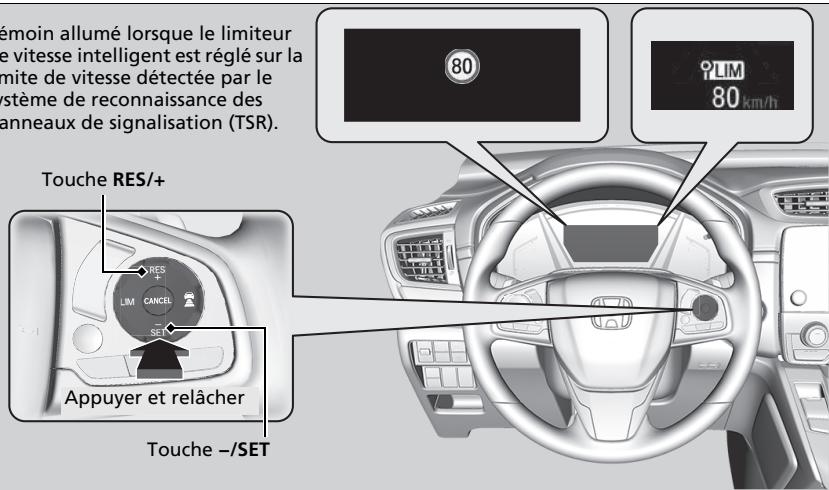 Honda CR-V 5 (2017-2020) - Pour fixer la limite de vitesse - 1