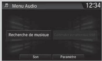 Honda CR-V 5 (2017-2020) - Comment sélectionner un morceau à partir de la liste de recherche de musique - 1