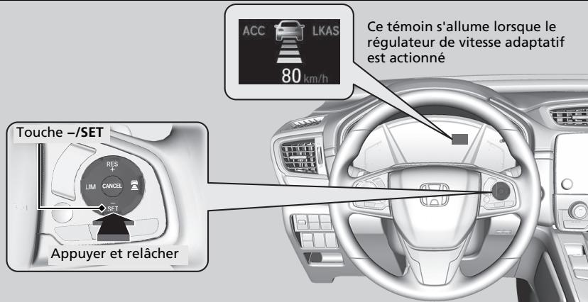 Honda CR-V 5 (2017-2020) - Pour régler la vitesse du véhicule - 1