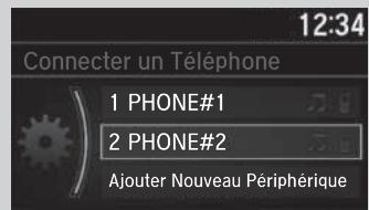 Honda CR-V 5 (2017-2020) - ■ Pour apparier un téléphone mobile (quand un téléphone est déjà apparié au système) - 1
