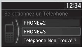 Honda CR-V 5 (2017-2020) - ■ Pour apparier un téléphone mobile (quand un téléphone est déjà apparié au système) - 3
