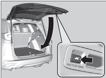 Honda CR-V 5 (2017-2020) - Utilisation du bouton intérieur du hayon - 1
