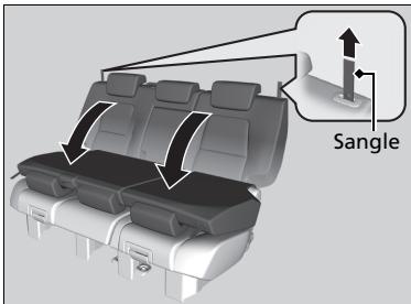 Honda CR-V 5 (2017-2020) - Rabattage des sièges de deuxième rangée - 1