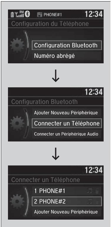 Honda CR-V 5 (2017-2020) - ■ Pour apparier un téléphone mobile (quand un téléphone est déjà apparié au système) - 6