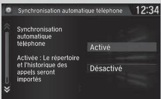 Honda CR-V 5 (2017-2020) - ■ Modification du réglage Sync auto de téléphone - 1