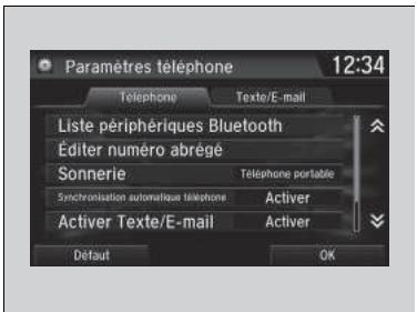Honda CR-V 5 (2017-2020) - ■ Ecran Paramètres téléphone - 1