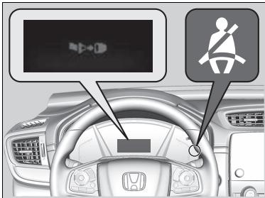 Honda CR-V 5 (2017-2020) - Dispositif de rappel de ceinture de sécurité - 1