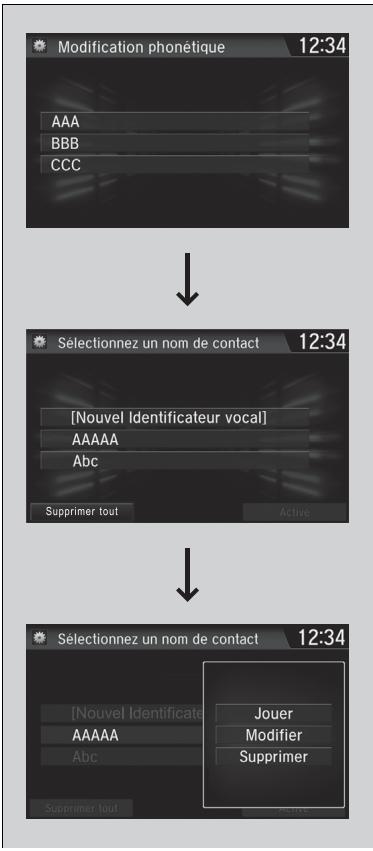 Honda CR-V 5 (2017-2020) - >>Modification phonétique répertoire \* - 2
