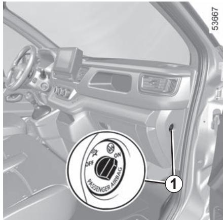RENAULT Trafic 3 (2022) - SECURITE ENFANTS : désactivation, activation AIRBAG passager avant (3/3) - 1