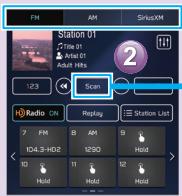 SUBARU Ascent (2023) - >> Sélectionnez la bande radio et la station de radio. - 2
