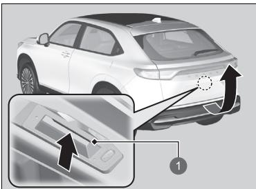 Honda e:Ny1 - Utilisation de la poignée extérieure du hayon - 1