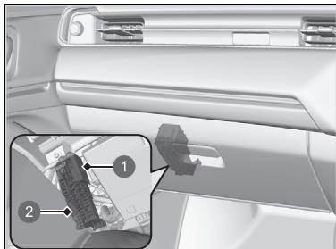 Honda e:Ny1 - Boîte à fusible intérieure côté passager - 1
