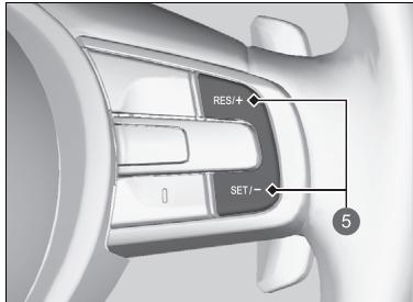 Honda e:Ny1 - Commutateurs de fonctionnement du régulateur de vitesse adaptatif (ACC) avec maintien de distance de sécurité à basse vitesse/système d'assistance au maintien dans la voie de circulation (LKAS)/assistance embouteillages - 2