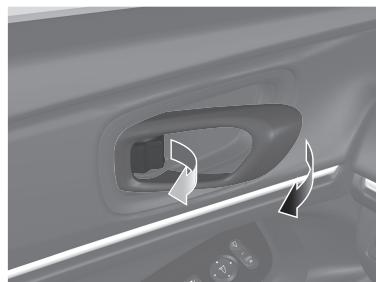Honda e:Ny1 - Déverrouillage des portes avant de l'intérieur P.168 - 1