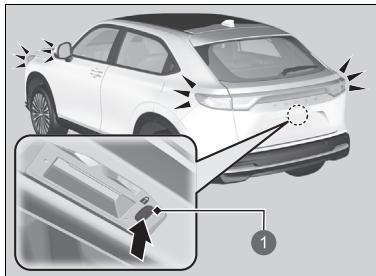 Honda e:Ny1 - ■ Verrouillage des portes et du hayon - 2