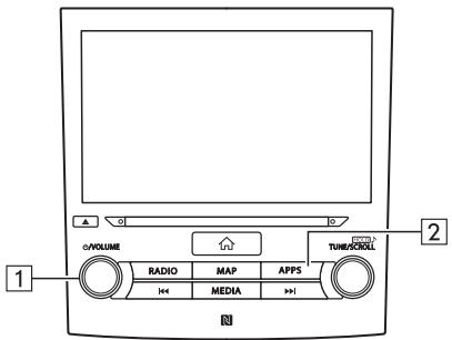 1 2 o/volume RADIO MAP APPS MEDIA TUBE/DOCKS