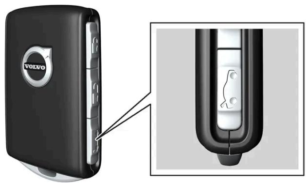 VOLVO S60 (2025) - Déverrouiller le coffre à bagages avec le bouton de clé - 1