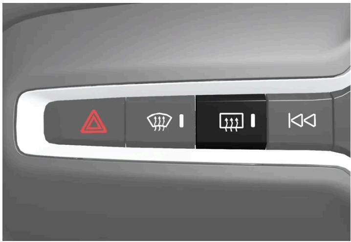 VOLVO S60 (2025) - Activer et désactiver la lunette arrière et les rétroviseurs extérieurs chauffants depuis la console centrale - 1