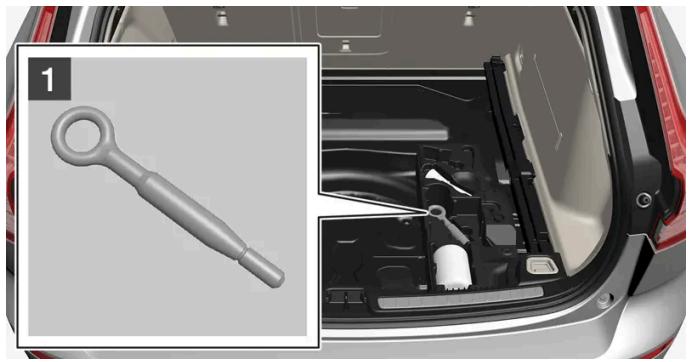VOLVO S60 (2025) - Monter l'œillet de remorquage - 1