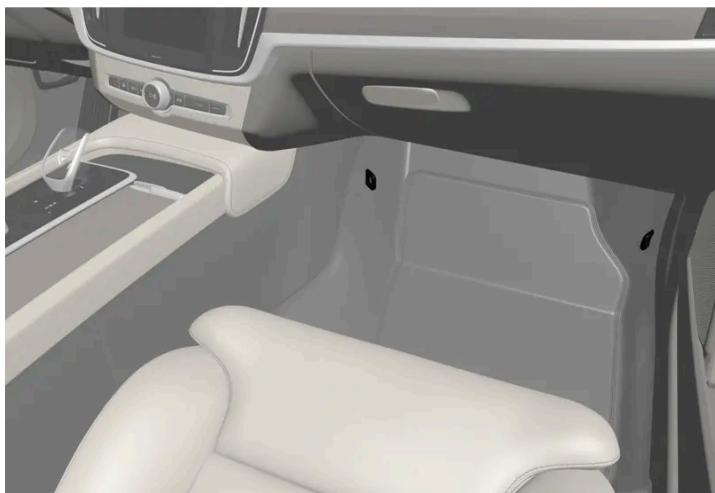 VOLVO S60 (2025) - Emplacement des points de fixation - 1