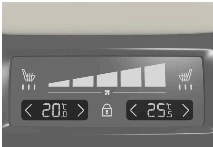 VOLVO S60 (2025) - Régler la température de la banquette arrière depuis la banquette arrière - 1