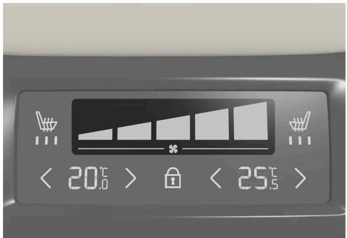 VOLVO S60 (2025) - Régler le niveau de ventilation de la banquette arrière depuis la banquette arrière - 1