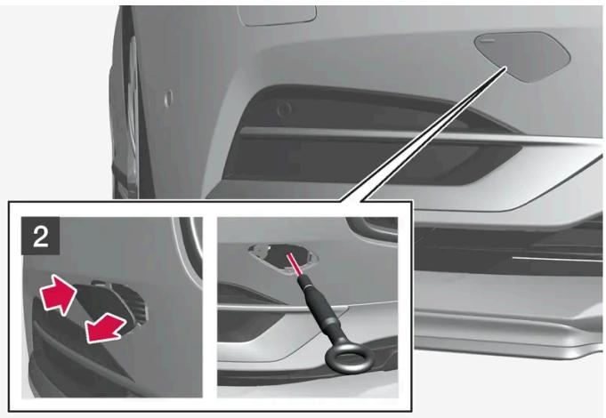 VOLVO S60 (2025) - Monter l'œillet de remorquage - 2