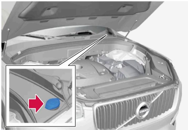 VOLVO S60 (2025) - Faire l'appoint de liquide lave-glace - 1
